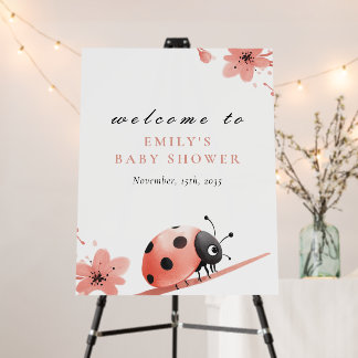 A Little Love Bug Is On The Way Baby Shower Foam Board