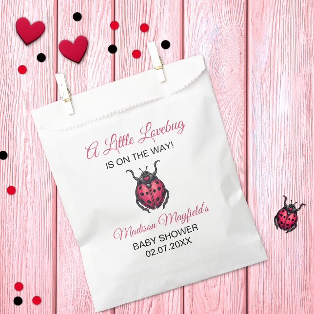 A Little Love Bug Is On The Way Ladybug Favor Bag (Creator Uploaded)