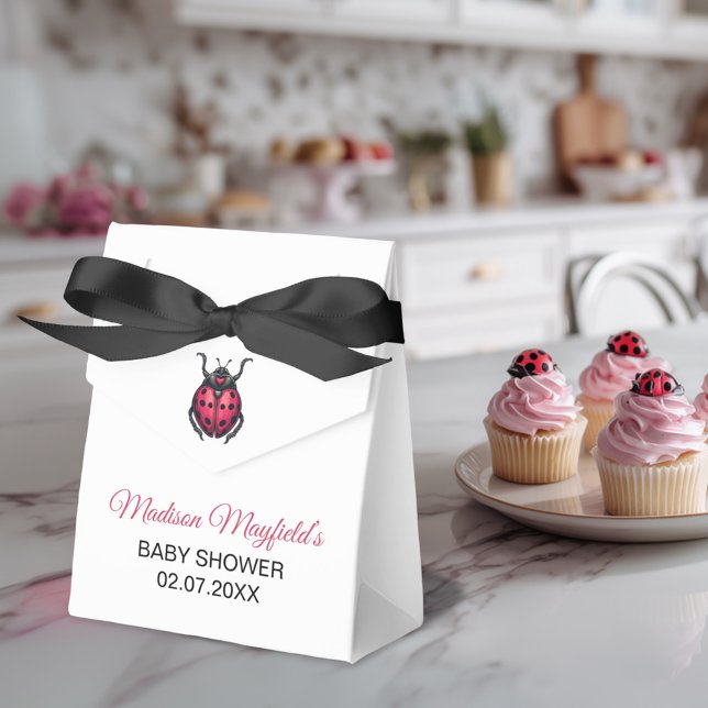 A Little Love Bug Is On The Way Ladybug Favor Boxes (Creator Uploaded)