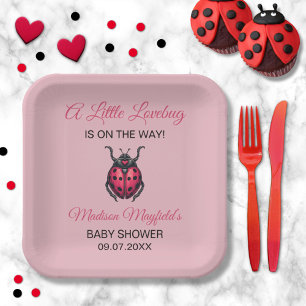 A Little Love Bug Is On The Way Ladybug Paper Plates