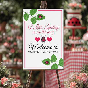 A Little Love Bug Is On The Way Ladybug Welcome Foam Board