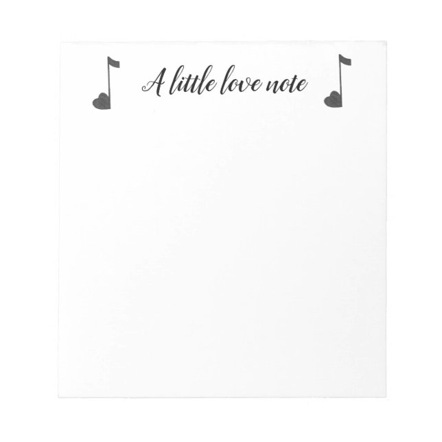 A Little Love Note Notepad (Front)