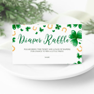 A Little Lucky Charm Baby Shower Diaper Raffle Enclosure Card