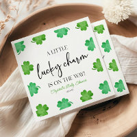 A Little Lucky Charm Green Clover Baby Shower