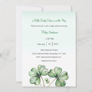 A Little Lucky Charm is on the Way Invitation