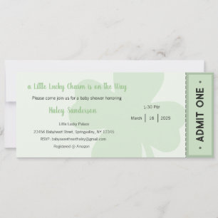 A Little Lucky Charm is on the Way Invitation