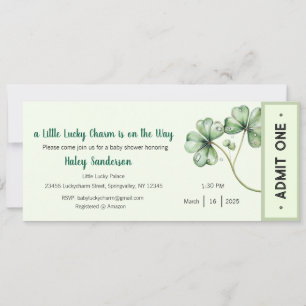A Little Lucky Charm is on the Way Invitation