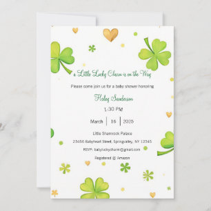 A Little Lucky Charm is on the Way Invitation