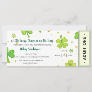 A Little Lucky Charm is on the Way Invitation