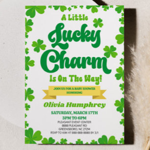 A Little Lucky Charm St. Patrick's Day Baby Shower Invitation