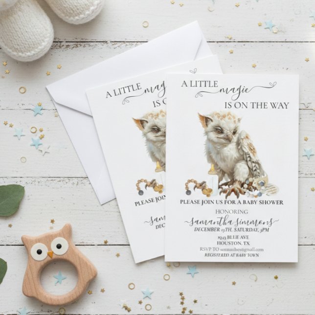 A Little Magic Griffin on the Way Baby Shower  Invitation (Creator Uploaded)