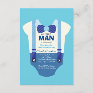 A little man baby shower invitation card