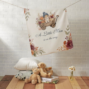 A Little Man Fall Bunny Baby Blanket