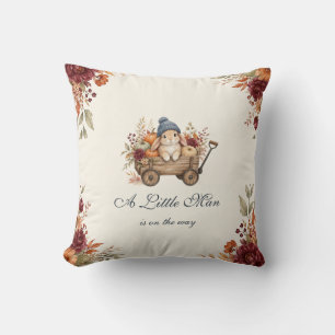 A Little Man Fall Bunny Baby Throw Pillow