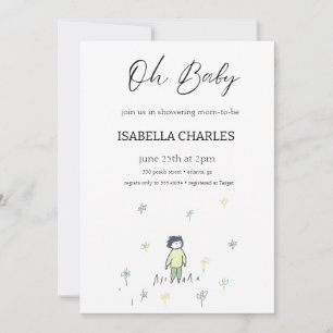 A Little Man Is on His Way Invitation