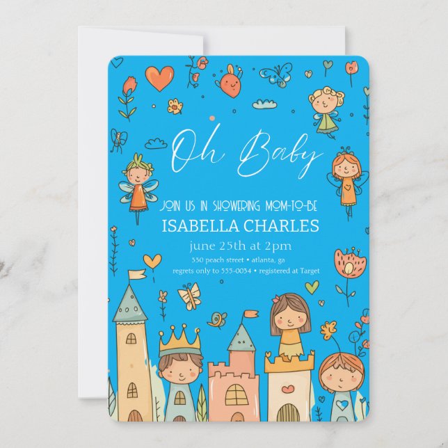 A Little Man Is on His Way Invitation (Front)