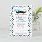 A Little Man is on the Way Baby Shower Invitations (Standing Front)