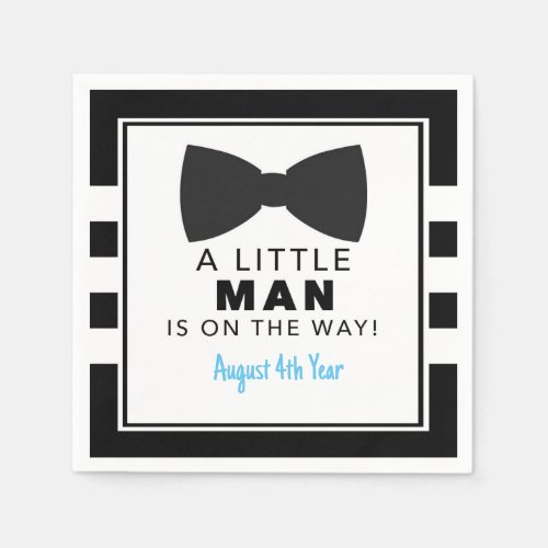 A Little Man is On The Way Baby Shower Napkins