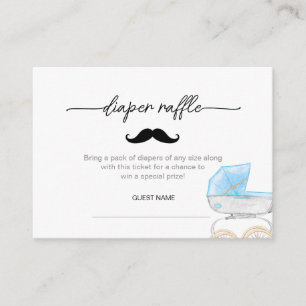 A little man is On the Way  Diaper Raffle Enclosure Card