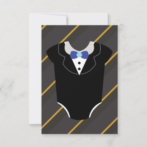 A little man tuxedo baby shower invitation card