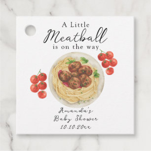A little Meatball is on the way Baby Shower Favor Tags