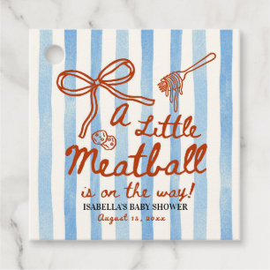 A little Meatball is on the way Gift Favor Tags