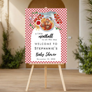 A Little Meatball Italian Baby Shower Welcome Sign