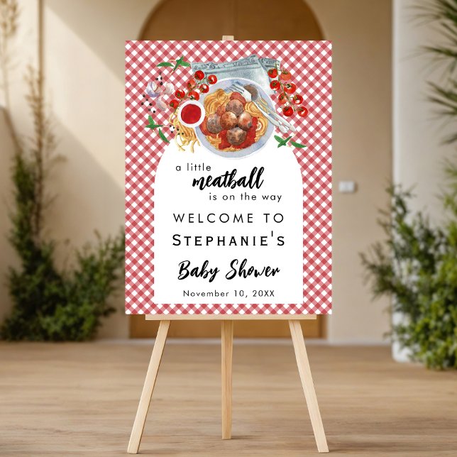 A Little Meatball Italian Baby Shower Welcome Sign (Creator Uploaded)