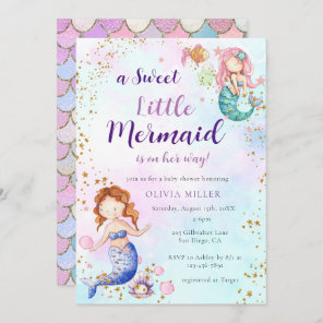 A Little Mermaid Baby Shower Invitation