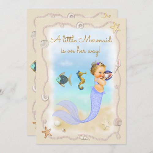 A Little Mermaid is on Her Way Invitation