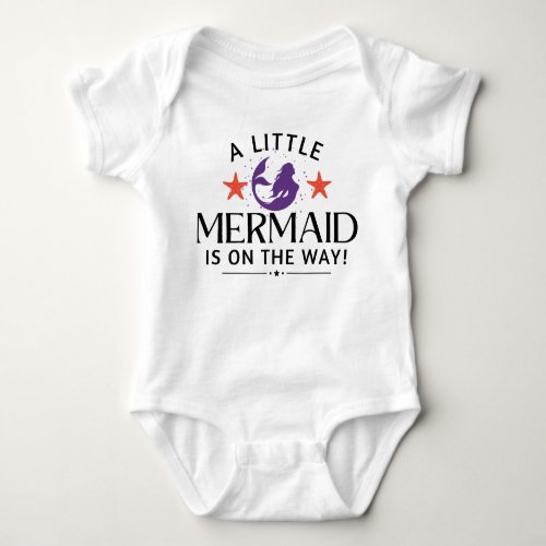 A Little Mermaid is on The Way Pregnancy Reveal Baby Bodysuit