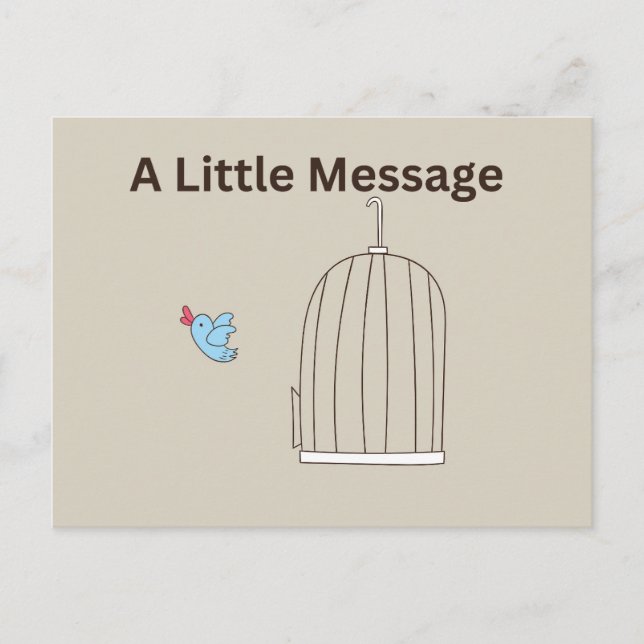 A Little Message Postcard (Front)