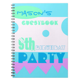 A Little Monster 9th Birthday Party Guestbook Notebook