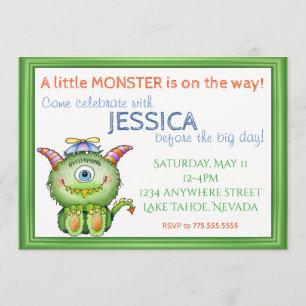 A little Monster Baby Shower Invitation