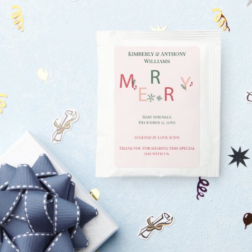 A Little More Joy This Christmas Baby Sprinkle Tea Bag Drink Mix