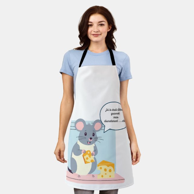 a little mouse a piece of cheese apron (Worn)