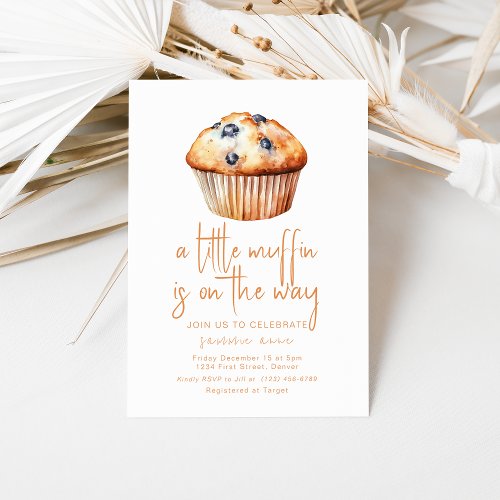 A Little Muffin Is On The Way Baby Shower Invite