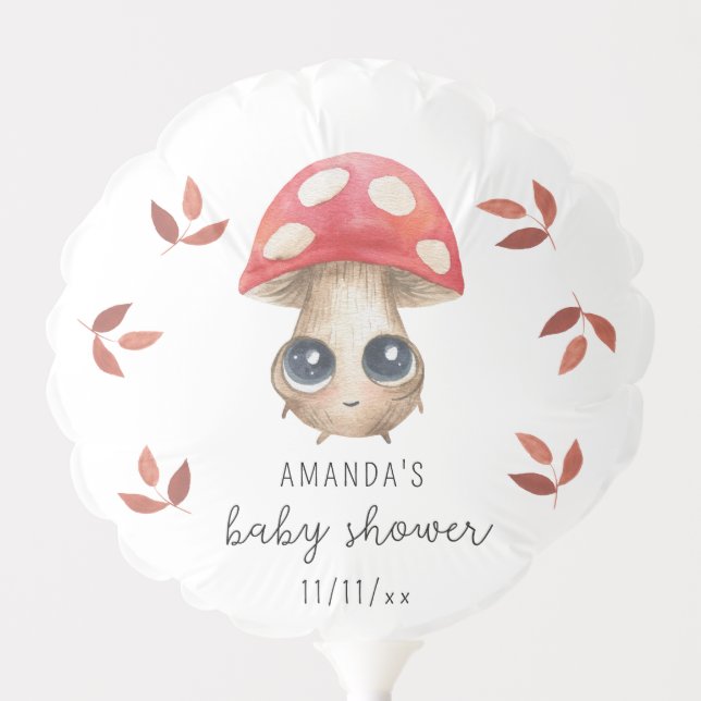 A little mushroom is on the way - Baby shower Balloon (Front)