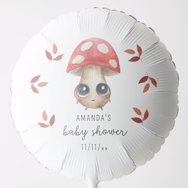 A little mushroom is on the way - Baby shower Balloon (Front)