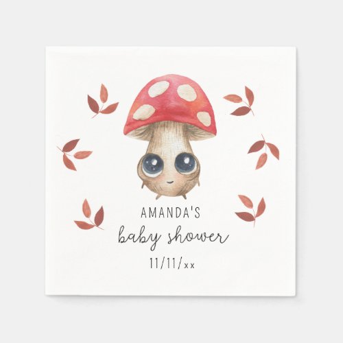 A little mushroom is on the way _ Baby shower Napkins