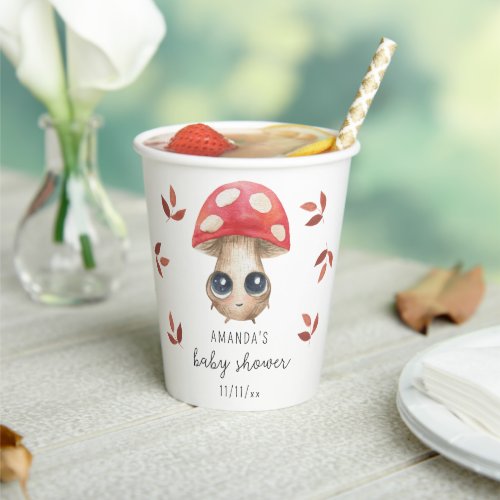 A little mushroom is on the way _ Baby shower Paper Cups