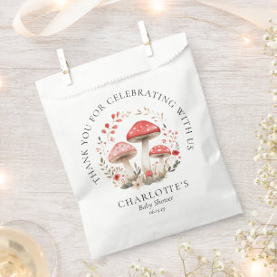 A Little Mushroom Wildflowers Baby Shower Favor Bag