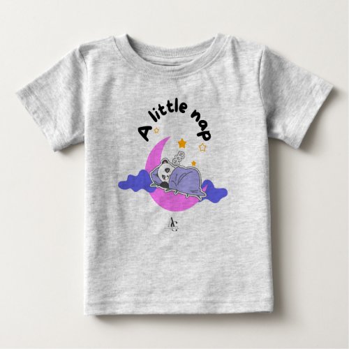 A little nap panda baby t_shirt