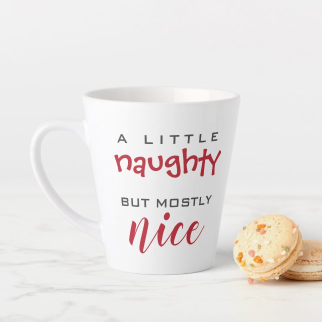 A little naughty mostly nice Christmas mug (In Situ)