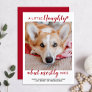 A Little Naughty Personalized Dog Pet Photo Holiday Card