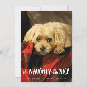 A Little Naughty Vertical Photo Holiday Card