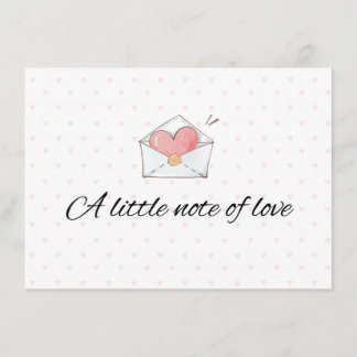 A Little Note of Love Envelope Card