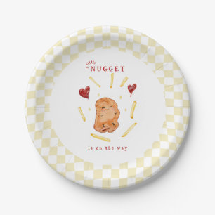 A Little Nugget on the Way Baby Shower Paper Plates