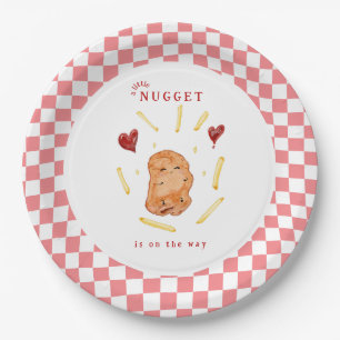 A Little Nugget on the Way Baby Shower Paper Plates