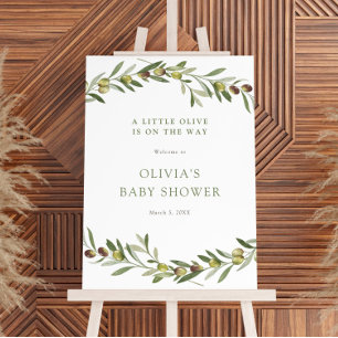 A Little Olive Baby Shower Welcome Foam Board